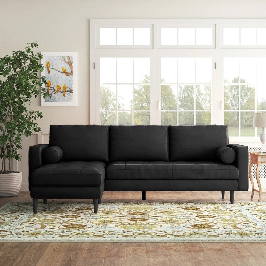 Torque - Bosco 6 Seater Leatherette L Shape Sofa For Living Room | Bedroom | Office - Torque India